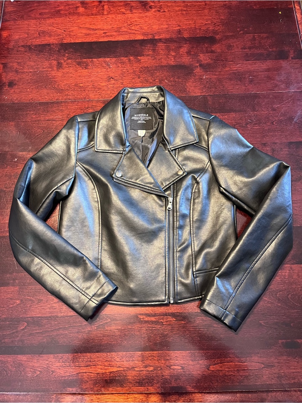 Riverdale Black Faux Leather Moto Jacket - Women
